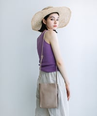 【B-23416】BEAURE カウレザー 薄マチシンプルショルダー