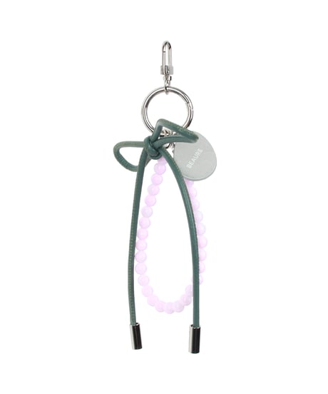 【B-25302】BEAURE Leather Ribbon Pearl チャーム
