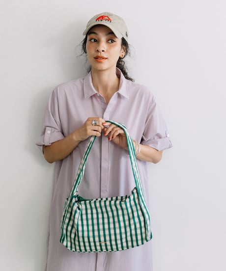 【B-25046】BEAURE ギンガムチェック HOBO BAG