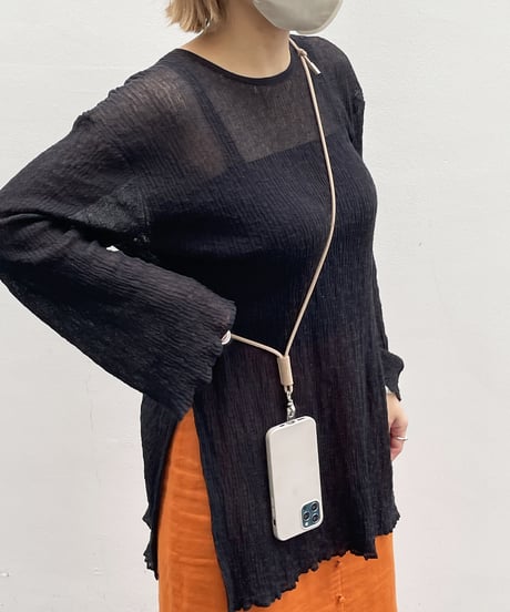 【B-22158】BEAURE カウレザー モバイルストラップ ショルダー