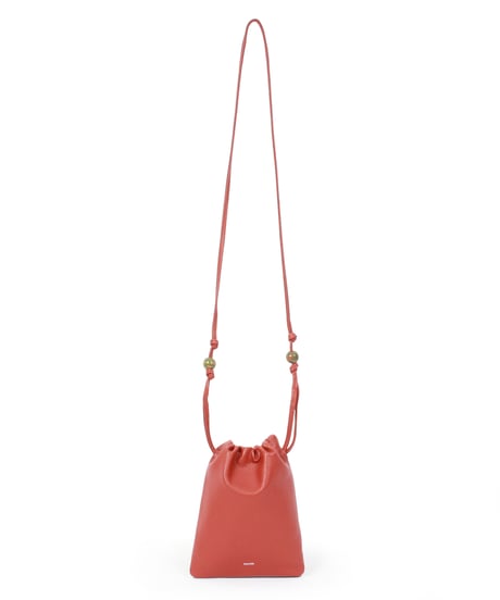 【B-25038】BEAURE カウレザー ナチュラスストーン ドローストリング BAG