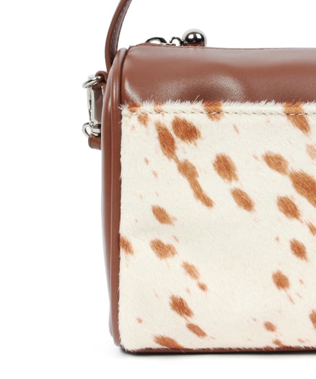 【B-25345】BEAURE Calf Hair Combination ボストン Bag