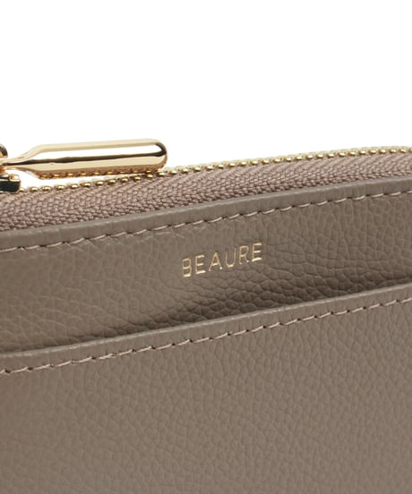 【B-26201】BEAURE カウレザー ハンドストラップ付き バイカラー フラグメント ケース