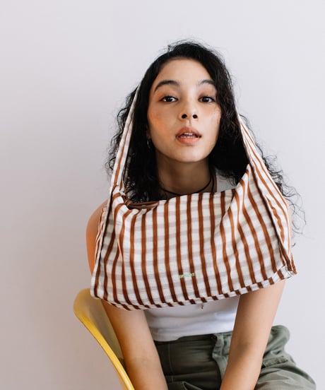 【B-25046】BEAURE ギンガムチェック HOBO BAG