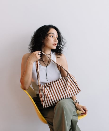 【B-25046】BEAURE ギンガムチェック HOBO BAG