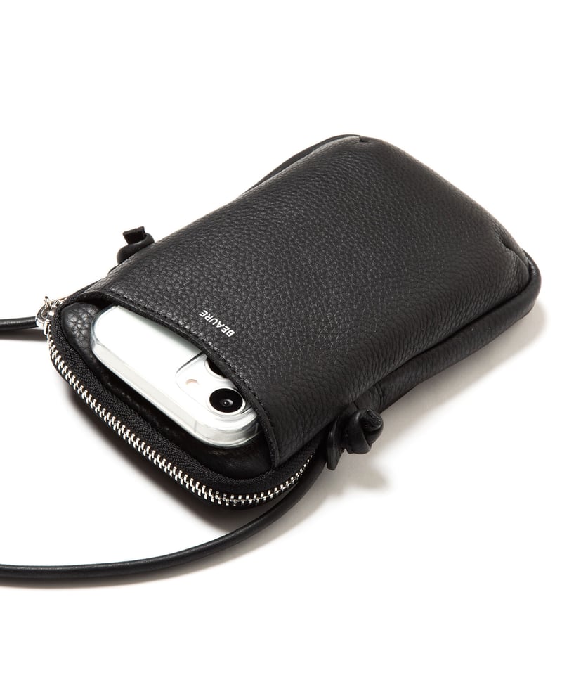 14th Addiction カウレザーポーチ kari | 14th Addiction Turquoise Spade Pouch Showcasing an