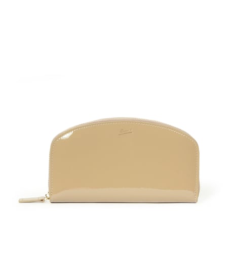 【B-25003】BEAURE エナメル アーチ ロング ウォレット