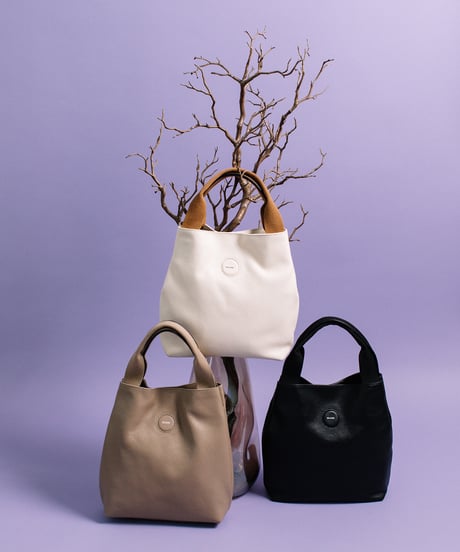 【B-24325】BEAURE カウレザー テープハンドル 2WAY トートバッグ