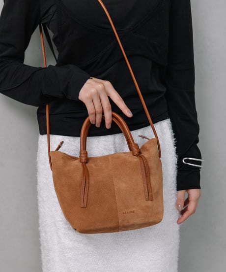 【B-25349】BEAURE Suede boat shape ショルダー Bag