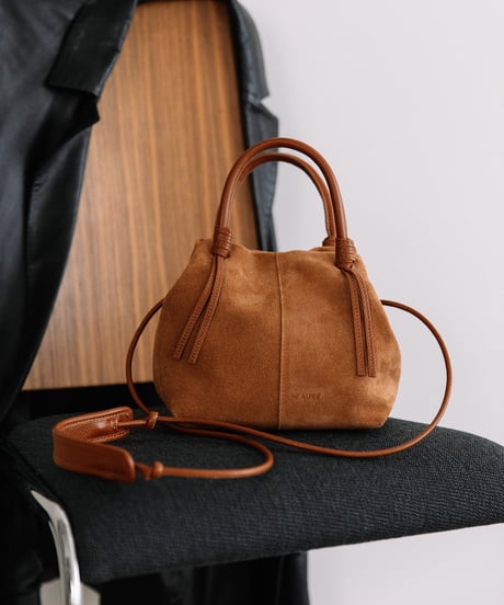 【B-25349】BEAURE Suede boat shape ショルダー Bag