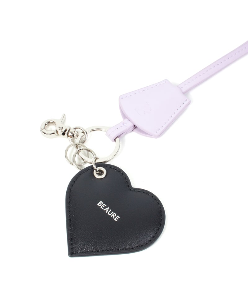 B-25405】 BEAURE レザー ハート チャーム コード | BEAURE OFFI