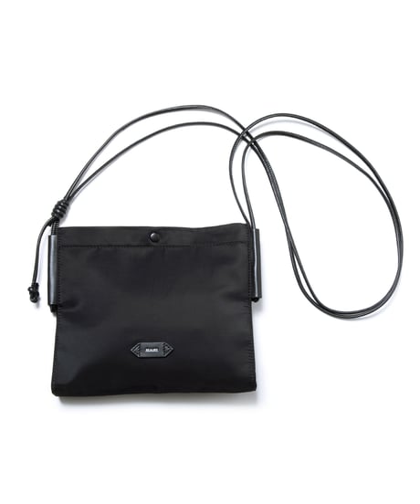 【B-23353】BEAURE  レザーコンビ ナイロンサコッシュ
