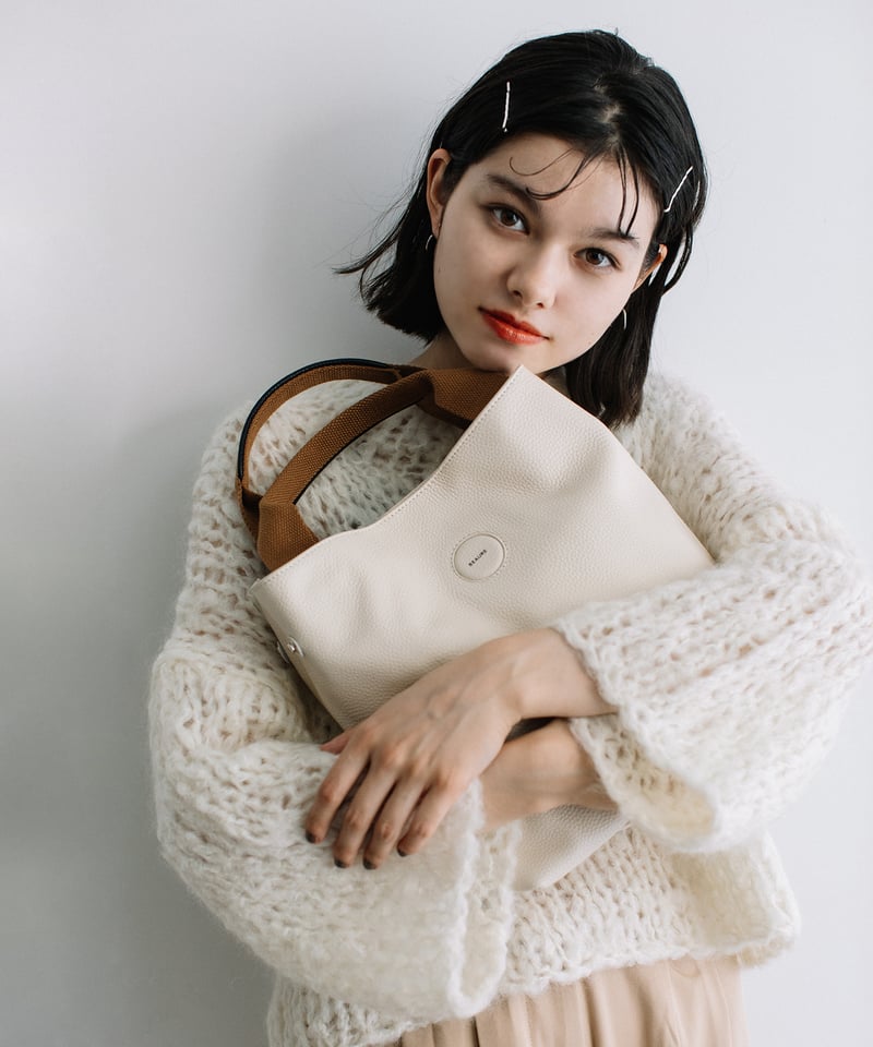 B-24325】BEAURE カウレザー テープハンドル 2WAY トートバッグ | BEA