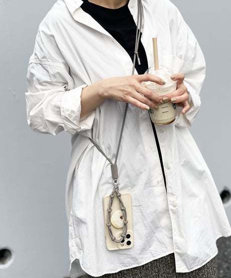 【B-22158】BEAURE カウレザー モバイルストラップ ショルダー