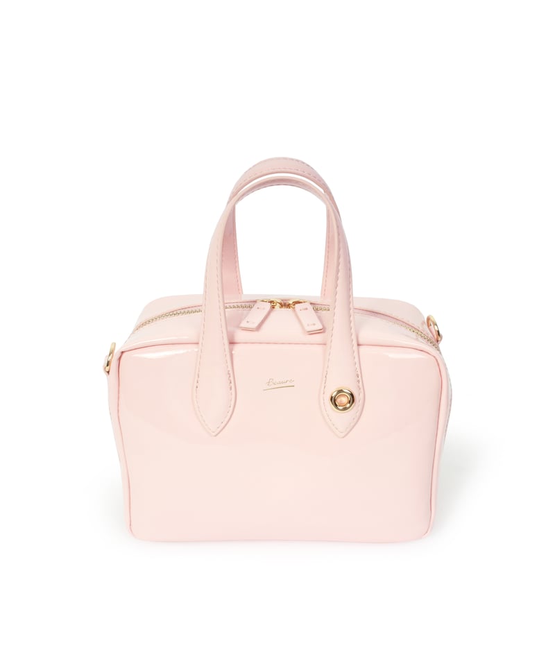 B-25026】BEAURE エナメル ミニ スクエア ボストン | BEAURE OFFI