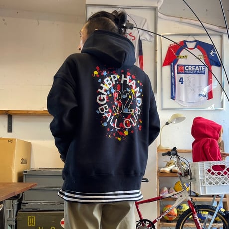 背番号が入るGHBPビッグシルエットスウェットパーカー