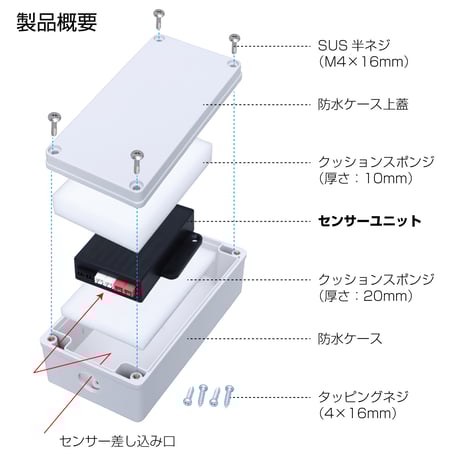 GX-209 / GX-109　NEW超音波センサー　ユニット用防水ケース(592690)
