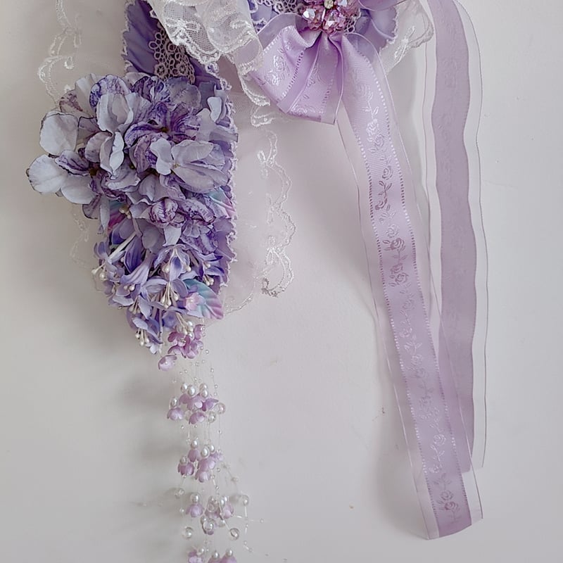 送料無料】取り寄せ 藤の花リボン付きヘッドドレス | Rococo's