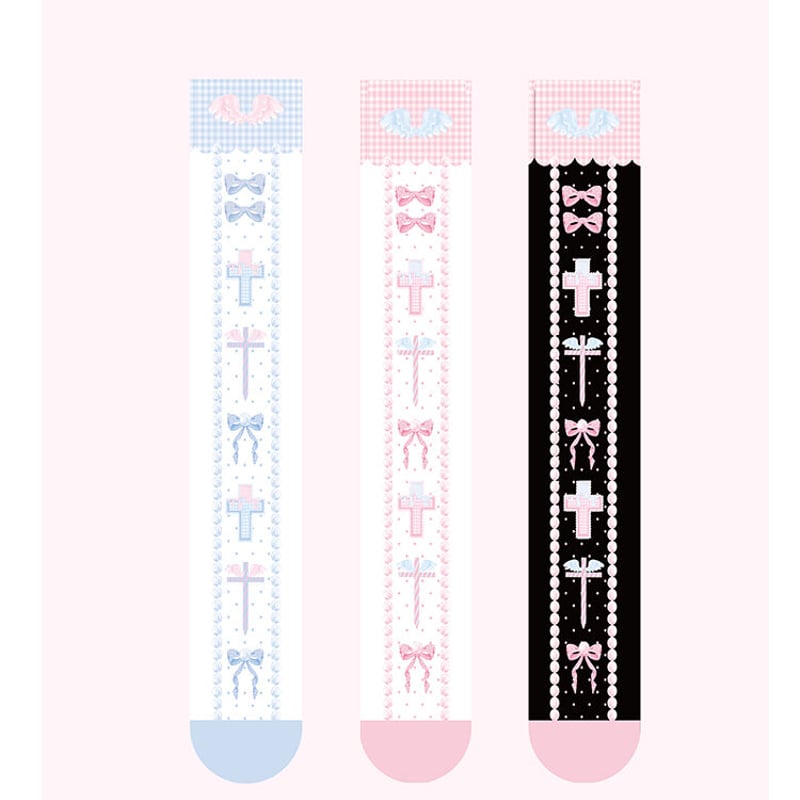 入荷済「roji roji・sweet cross」オーバーニーソックス