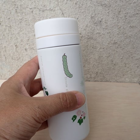 【しまの草花】サーモボトル　200ml　（旧来印刷・現品限り）