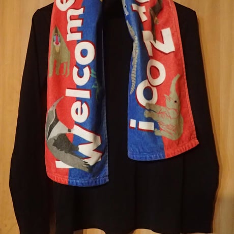 【セット商品】どうぶつえんのABCマフラータオル＋オオアリクイの結平ステッカー（沖縄こどもの国ArtwithZOO出展品）