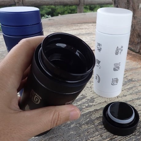 【しまのなかま小紋】サーモボトル（レーザー彫刻）　500ml（受注生産）