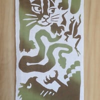 綿×麻てぬぐい「陸域迷彩」