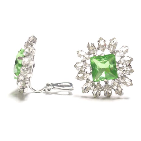 Peridot Party Style Silver イヤリング