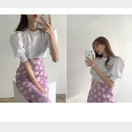 花柄ロングスカート