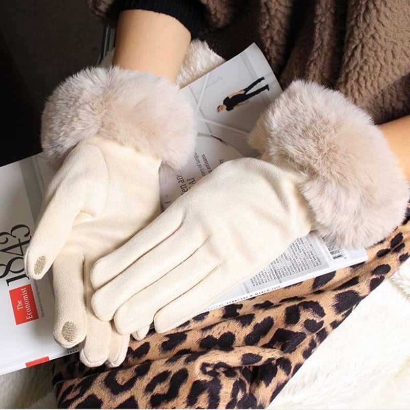 裏起毛ファーグローブ | Diana Official