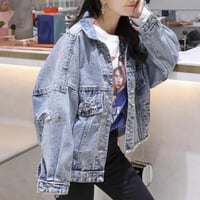 ダメージデニムジャケット