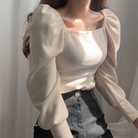 パフスリーブニットソー