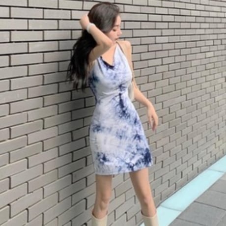 タイダイ柄キャミワンピース