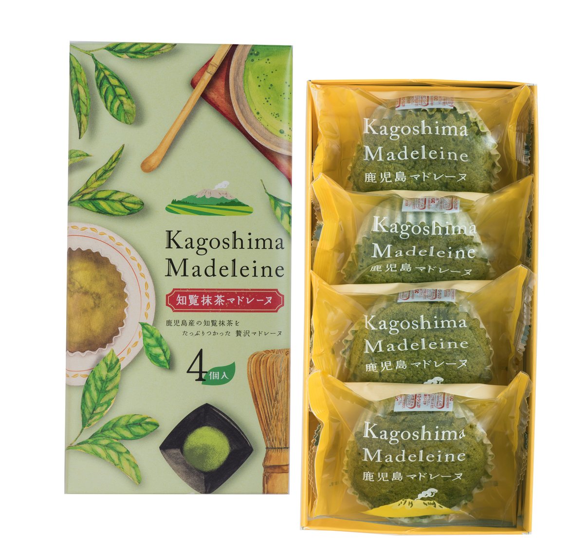 鹿児島抹茶使用】知覧抹茶マドレーヌ 4個 | 山福製菓お取り寄せ通販サイト