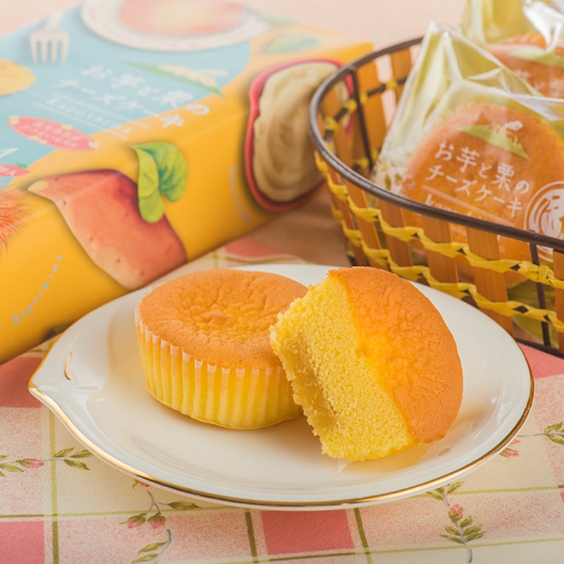 お芋と栗のチーズケーキ4個入り | 山福製菓お取り寄せ通販サイト