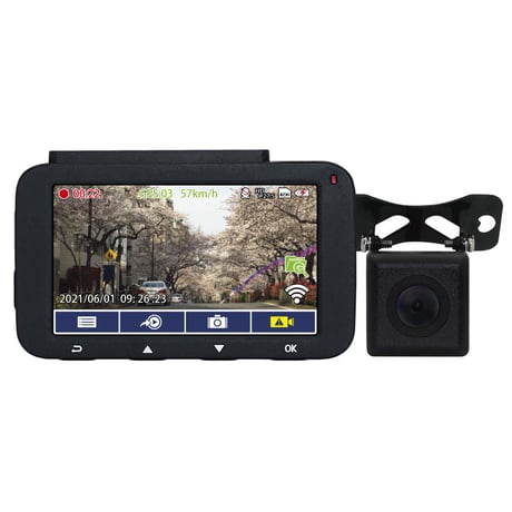innowa Journey Plus S ドライブレコーダー 前後 デュアルカメラ フルHD Wi-Fi GPS 160度広角 駐車監視 32GBSD付 電源直結モデル