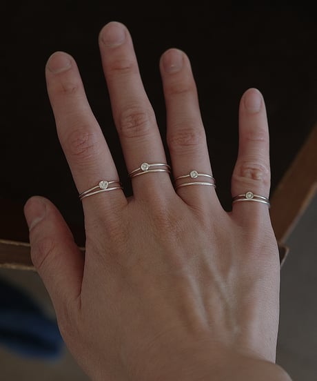 diamond silver ring