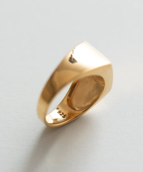 square wide ring gold