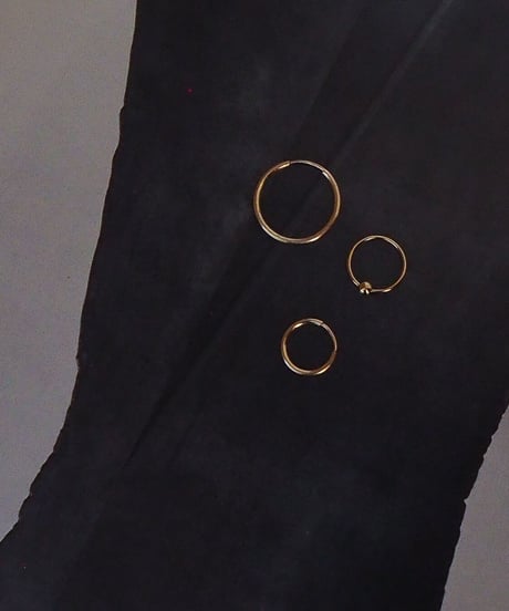 p hoop pierce M gold