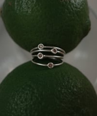 diamond silver ring brown