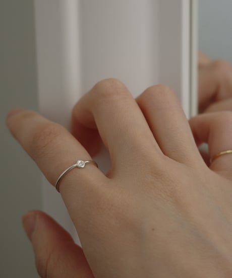 diamond silver ring