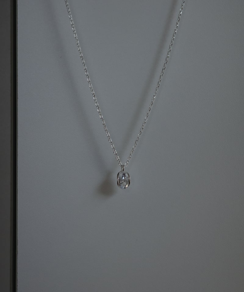 cz oval chain necklace | unique