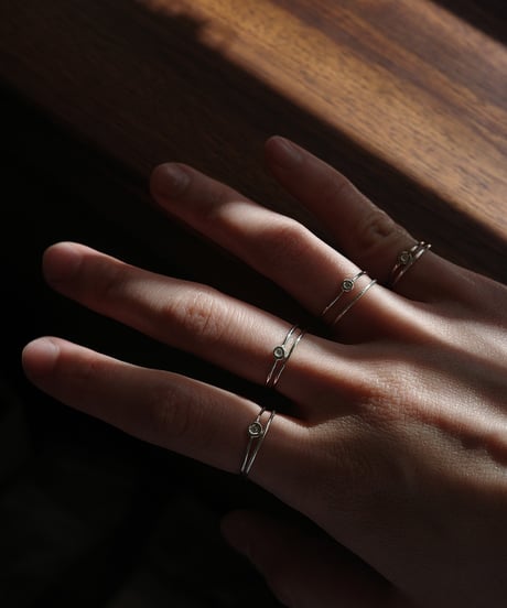 diamond silver ring