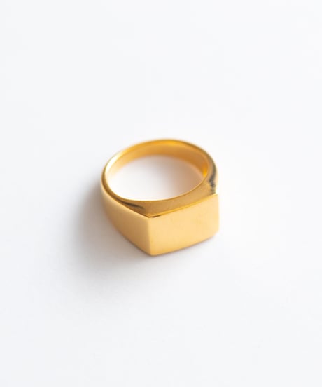 square wide ring gold