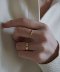 shell dot ring gold