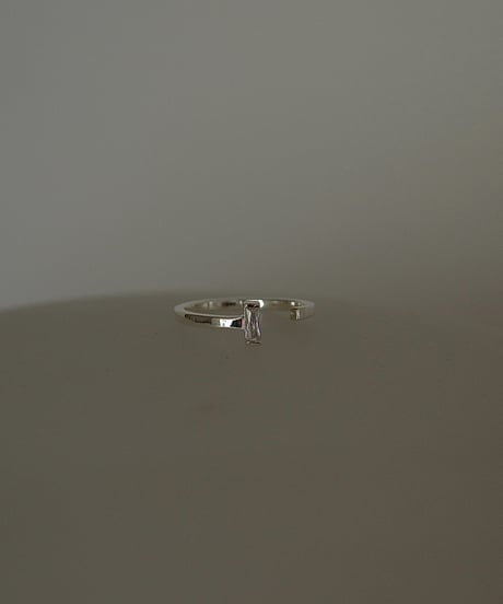 square cz open ring