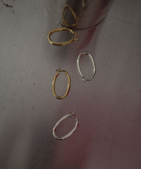oval hoop pierce gold