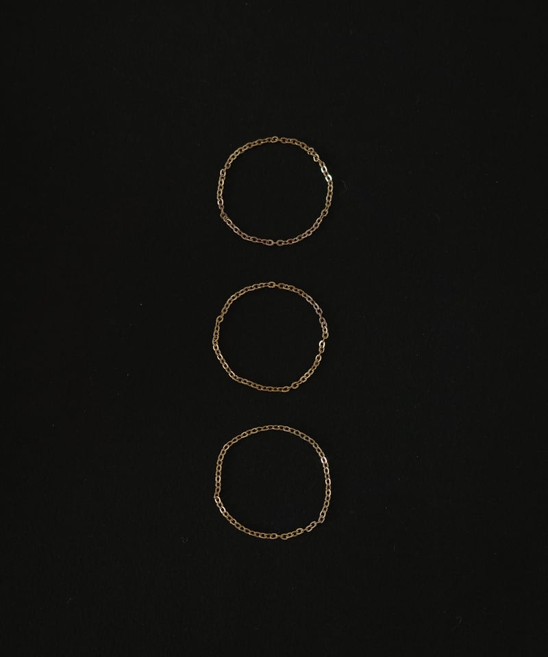 3set chain ring gold | unique