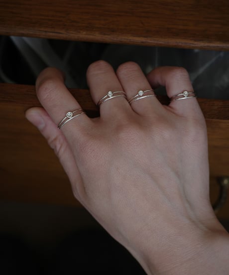 diamond silver ring