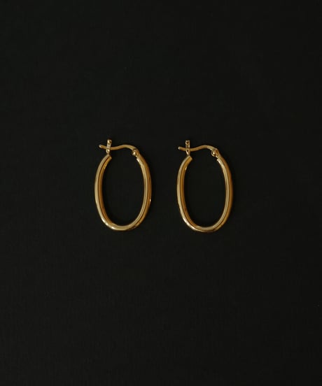 oval hoop pierce gold